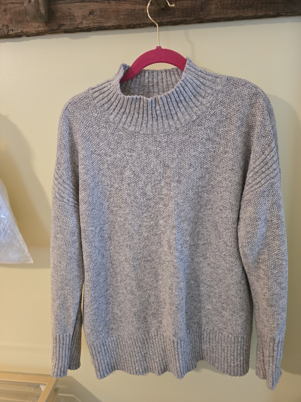 Loft Classic Grey Mock Neck Women's Sweater